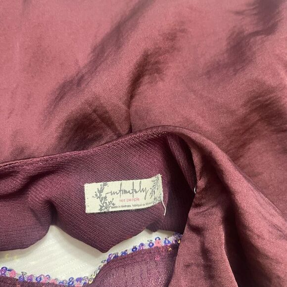NWT Intimately Free People Dark Purple Sequin Combo Tank Top Size Large New - Picture 7 of 7